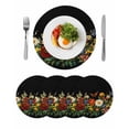 thumbnail image 1 of Round Placemats Spring Pastoral 15 inch Set of 4 Table Mats for Dining Table Flowers Butterfly Heat Resistant Non-Slip Kitchen & Home Decorative Place Mat Set, 1 of 8