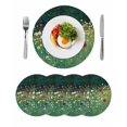 thumbnail image 1 of Round Placemats Spring Pastoral 15 inch Set of 4 Table Mats for Dining Table Red Yellow Flowers Heat Resistant Non-Slip Kitchen & Home Decorative Place Mat Set, 1 of 8