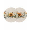 thumbnail image 1 of Round Placemats Sunflower Daisy 15 inch Set of 2 Table Mats for Dining Table Linen Background Heat Resistant Non-Slip Kitchen & Home Decorative Place Mat Set, 1 of 8