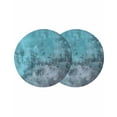 thumbnail image 1 of Round Placemats Teal Blue 15 inch Set of 2 Table Mats for Dining Table Ombre Modern Abstract Heat Resistant Non-Slip Kitchen & Home Decorative Place Mat Set, 1 of 8