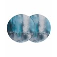 thumbnail image 1 of Round Placemats Teal Blue Black 15 inch Set of 2 Table Mats for Dining Table Ombre Modern Abstract Heat Resistant Non-Slip Kitchen & Home Decorative Place Mat Set, 1 of 8