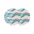 thumbnail image 1 of Round Placemats Teal Waves 15 inch Set of 2 Table Mats for Dining Table Modern Abstract Heat Resistant Non-Slip Kitchen & Home Decorative Place Mat Set, 1 of 8