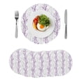thumbnail image 1 of Round Placemats Tree Branch 15 inch Set of 6 Table Mats for Dining Table Purple Grey Heat Resistant Non-Slip Kitchen & Home Decorative Place Mat Set, 1 of 8