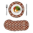 thumbnail image 1 of Round Placemats Vintage Figure Medieval Ethnic Style 15 inch Set of 6 Table Mats for Dining Table Red Turkish Texture Heat Resistant Non-Slip Kitchen & Home Decorative Place Mat Set, 1 of 8