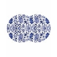 thumbnail image 1 of Round Placemats Watercolor Blue Flower Pattern 15 inch Set of 2 Table Mats for Dining Table Retro Style Heat Resistant Non-Slip Kitchen & Home Decorative Place Mat Set, 1 of 8