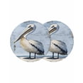 thumbnail image 1 of Round Placemats Watercolor Pelican 15 inch Set of 2 Table Mats for Dining Table Blue Oil Painting Heat Resistant Non-Slip Kitchen & Home Decorative Place Mat Set, 1 of 8