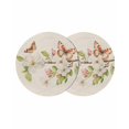 thumbnail image 1 of Round Placemats White Flowers Butterfly 15 inch Set of 2 Table Mats for Dining Table Pink Buds Heat Resistant Non-Slip Kitchen & Home Decorative Place Mat Set, 1 of 8