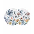 thumbnail image 1 of Round Placemats Wildflowers 15 inch Set of 2 Table Mats for Dining Table Blue Floral Plant Rustic Heat Resistant Non-Slip Kitchen & Home Decorative Place Mat Set, 1 of 8