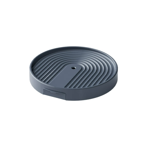 Wheeled Plant Tray Round Thickened Flower Pot Tray Mobile Drainage Base Suitable for Indoor and Outdoor Potted Plants (Gray)