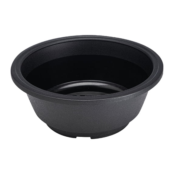 Round Plastic Plant Pots, Short Flower Pot with Drainage Hole, Succulent Pot with Hollowed-Out Bottom, Nursery Pot Seedlings Pot for Indoor Outdoor Plants, Flowerpot Planter Garden Decor, Black/L