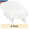 thumbnail image 1 of Round Plastic Table Cover 84 Waterproof Disposable Party Table Decorations 6Pack, 1 of 6