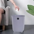 Round Plastic Trash Can,Open Top Trash Bin Touchless Wastebasket Bin