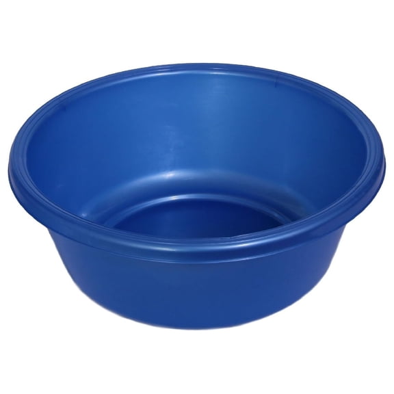 Round Plastic Wash Basin 1151, 13 inch Holds Like 3 Gallons (24, Blue)