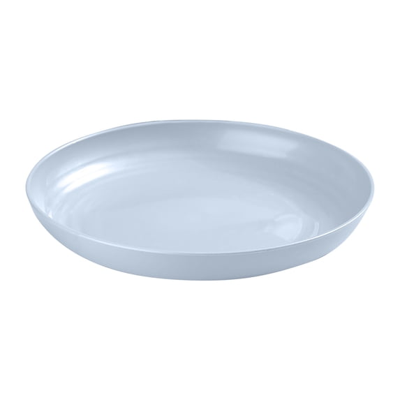 Round Plate, Large Fall Resistant Snack Serving Tray with Non Slip Base for Dining Table Vegetable Garbage Storage Home Decor Dish Blue