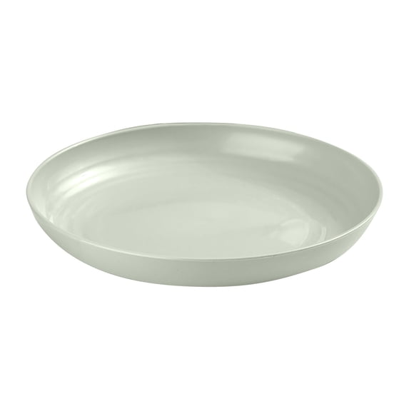 Round Plate, Large Fall Resistant Snack Serving Tray with Non Slip Base for Dining Table Vegetable Garbage Storage Home Decor Dish Green