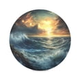 thumbnail image 1 of Round Plate Mat 15.4x15.4 Inchesx1 Placemat Table Mat Kitchen Mat Coffee Mat Fabric Thick, Strong Wear-Resistant, Heat Resistance Dark Sky Picture, 1 of 7