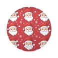 thumbnail image 1 of Round Plate Mat 15.4x15.4 Inchesx1 Placemat Table Mat Kitchen Mat Coffee Mat Fabric Thick, Strong Wear-Resistant, Heat Resistance Red Santa Face, 1 of 7