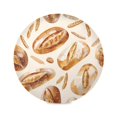 thumbnail image 1 of Round Plate Mat 15.4x15.4 Inchesx4 Placemat Table Mat Kitchen Mat Coffee Mat Fabric Thick, Strong Wear-Resistant, Heat Resistance Brown Bread, 1 of 7