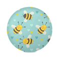 thumbnail image 1 of Round Plate Mat 15.4x15.4 Inchesx4 Placemat Table Mat Kitchen Mat Coffee Mat Fabric Thick, Strong Wear-Resistant, Heat Resistance Lovely Bee, 1 of 7