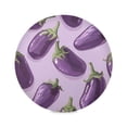 thumbnail image 1 of Round Plate Mat 15.4x15.4 Inchesx4 Placemat Table Mat Kitchen Mat Coffee Mat Fabric Thick, Strong Wear-Resistant, Heat Resistance Purple Eggplant, 1 of 7