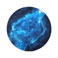 thumbnail image 1 of Round Plate Mat 15.4x15.4 Inchesx6 Placemat Table Mat Kitchen Mat Coffee Mat Fabric Thick, Strong Wear-Resistant, Heat Resistance Blue Lava Pattern, 1 of 7