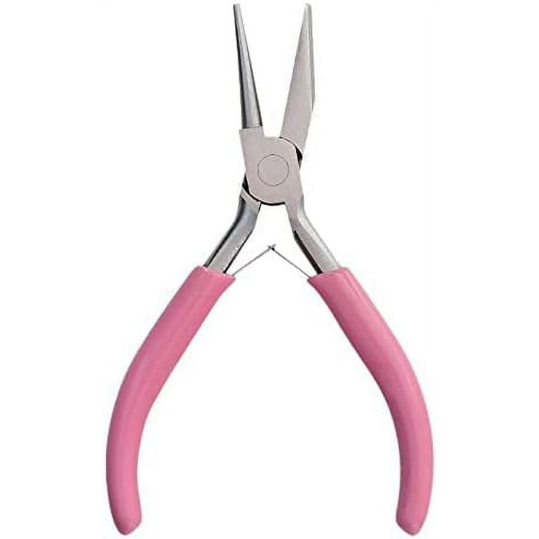 Round Concave Plier Wire Looping Plier Mini Precision Plier Wire Bending Tools for DIY Jewelry Making Projects, Women's, Size: Small, Pink