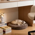 thumbnail image 1 of Round Plush Cat Bed 20 Inch - Warm Cozy Fleece Pet Bed for Small Dogs, Machine Washable with Non-Slip Bottom Indoor Use, 1 of 5