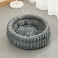 thumbnail image 1 of Round Plush Cat Bed for Cats and Small Dogs, Soft Fluffy Pet Bed with Raised Edge and Non-Slip Base, Comfortable and Warm for Winter Use, 1 of 6