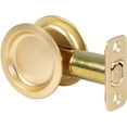 thumbnail image 1 of Stone Harbor Hardware Round Pocket Door Lock, Passage Function, 2-3/4" Backset, Satin Brass, 1 of 3