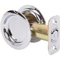 thumbnail image 1 of Stone Harbor Hardware Round Pocket Door Lock, Passage Function, 2-3/8" Backset, Polished Chrome, 1 of 3