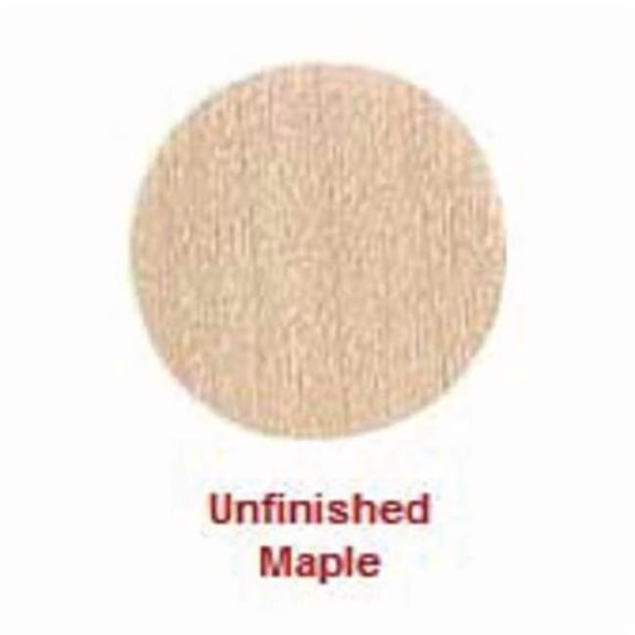 Round Poke Self-Adhesive Screw Cap, 9/16 in Dia, Maple, Wood Plain, 52 PK