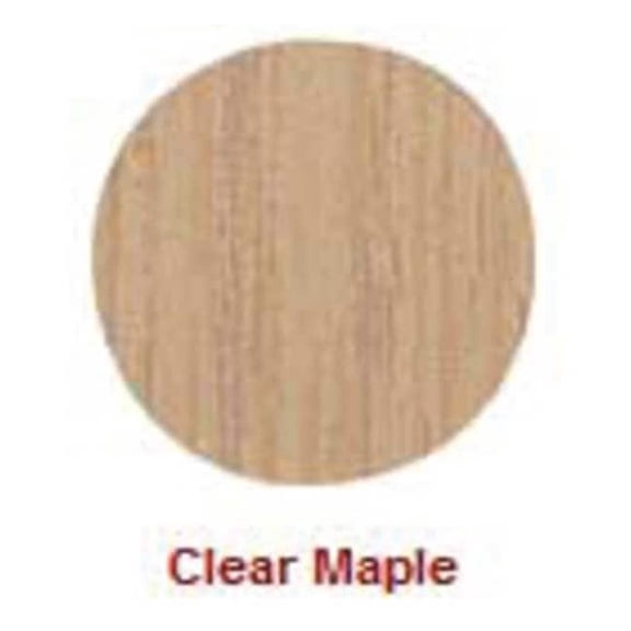 Round Poke Self-Adhesive Screw Cap, 9/16 in Dia, Maple, Wood Plain, 53 PK
