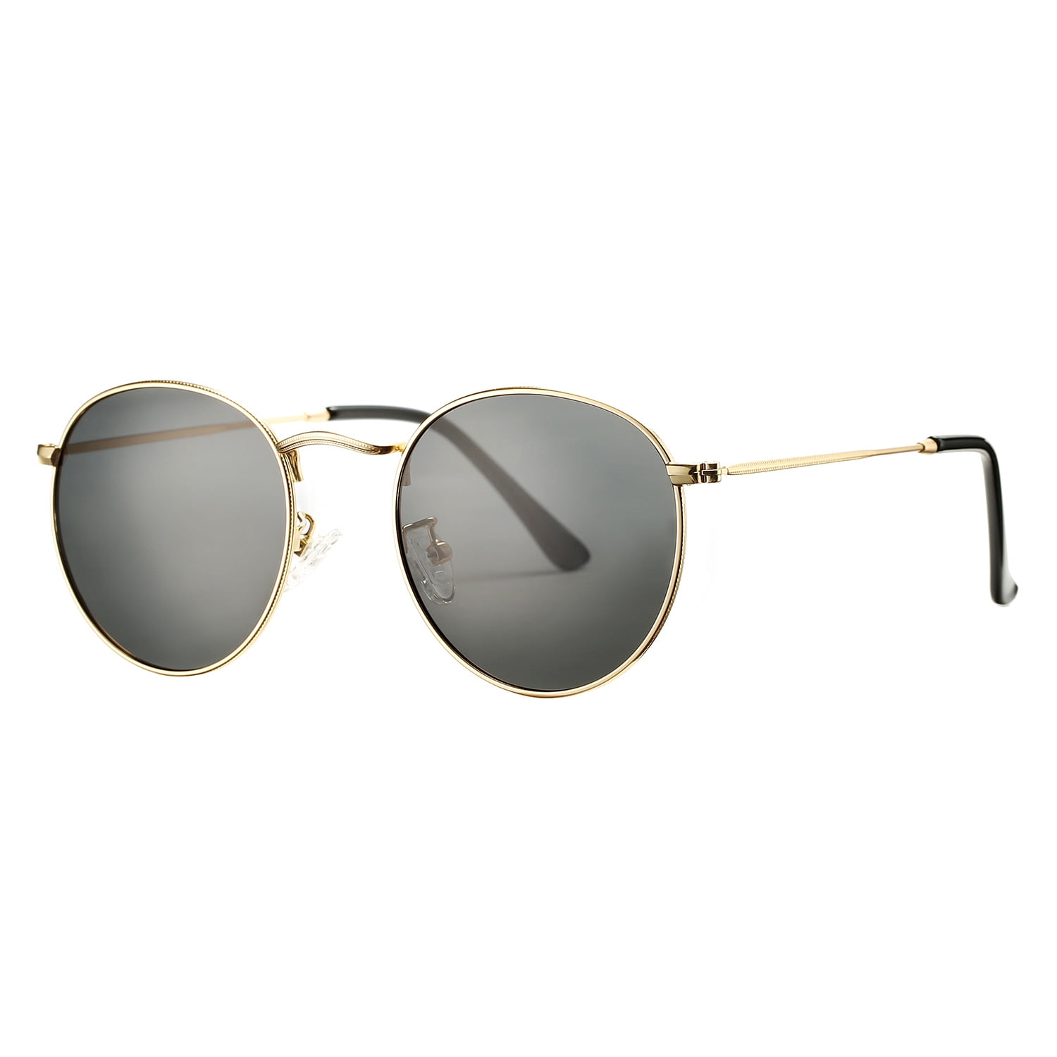Women\'s Round Sunglasses w/ Polarized UV Protection Trendy Retro Designer Style Polarized UV Protection Retro Round Mirrored Lens Martinique  main image 2