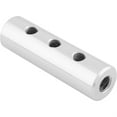 thumbnail image 1 of Round Polished Aluminum Fuel Block, 3-Hole, 1 of 4