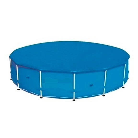 Round Pool Cover for Inflatable Above Ground Pools PE Material Dustproof Waterproof Protective Cloth for Outdoor Swimming Pools 11 ft – Fits Round Inflatable Pool Size 10 ft Blue