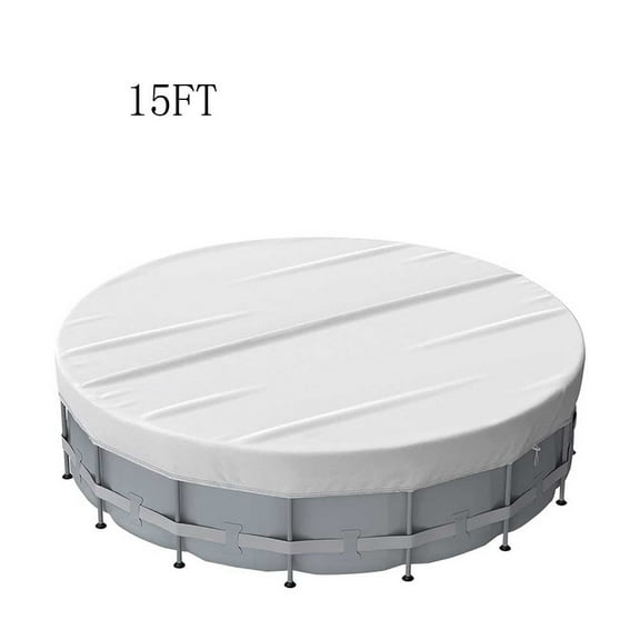 Round Pool Cover Solar Covers For Above Ground Foldable Outdoor Swimming Pools Equipment Accessories Polyester Durable Practical