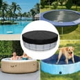 thumbnail image 1 of Round Pool Cover - Solar Pools Covers PVC Oxford Protector with Drawstring Hot Tub Cover for Metal Steel Frame and Inflatable Swimming Pools, 1 of 7
