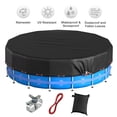 thumbnail image 1 of Agricasst Round Pool Cover with Winch and Cable, 24FT Solar Pool Cover, Premium Black 420D Inflatable Pool Cover for Above Ground Pool Stability, Outdoor Backyard Pools, All Weather, 1 of 11