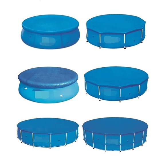 Round Pool Covers for 6.9Ft (82 Inch) Round Easy Set Inflatable Swimming Pools,Durable Pe Tarpaulin Dust Proof Rain Proof Garden Outdoor Paddling Family Above Ground Round Pools Covers