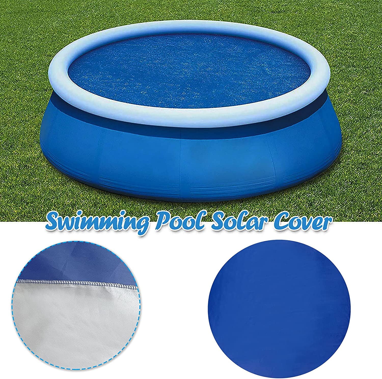 Round Pool Covers 8/10 Ft for Above Ground Pools,Solar Pool Cover