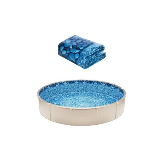 Round Pool Liner 24ft Unibead Style Pool Liner 52in Wall Height Durable