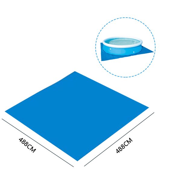 Round Pool Liner Pad,Above Ground Swimming Pool,Outdoor Pool Mat for Above Ground Pool Pad,Under Pool Floor Liner Underlayment Pad,Prevents Punctures Pool Mat Protector Tarp 488*488CM