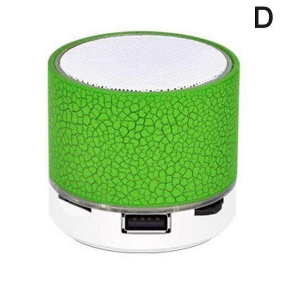 Round Portable Bluetooth Speaker With Color Changing LED Lamp 500mAh Battery TF Card Support