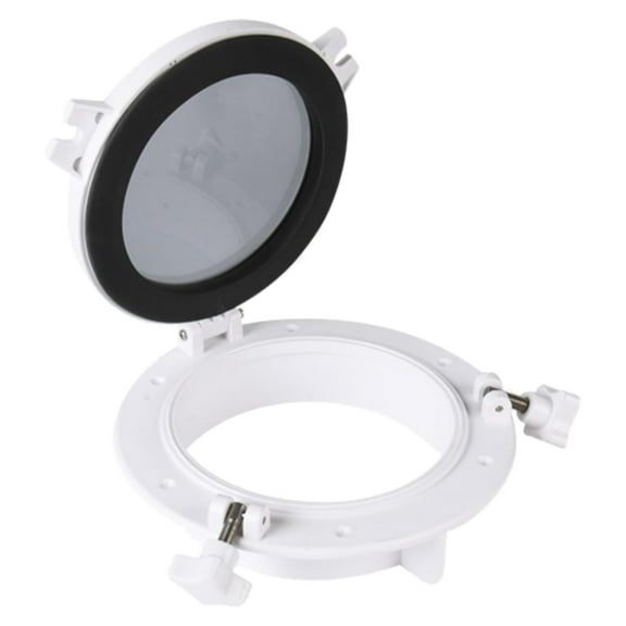 Round Porthole Window with Plastic & Tempered Glass for Boat, , Marine Applications