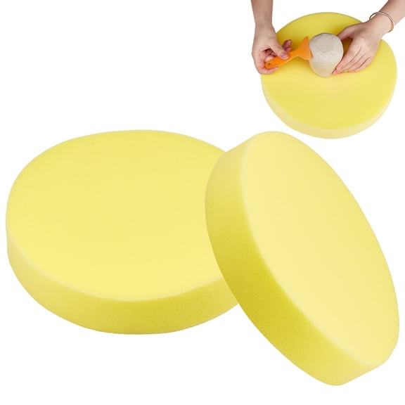 Round Pottery Foam Pad Molding Tool for Pottery Painting Glazing Yellow 300x50mm for making