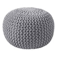 thumbnail image 1 of Round Pouf Foot Stool Ottoman by Sweet Home Collection, Grey, 1 of 6