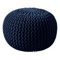 thumbnail image 1 of Round Pouf Foot Stool Ottoman by Sweet Home Collection, Navy, 1 of 5