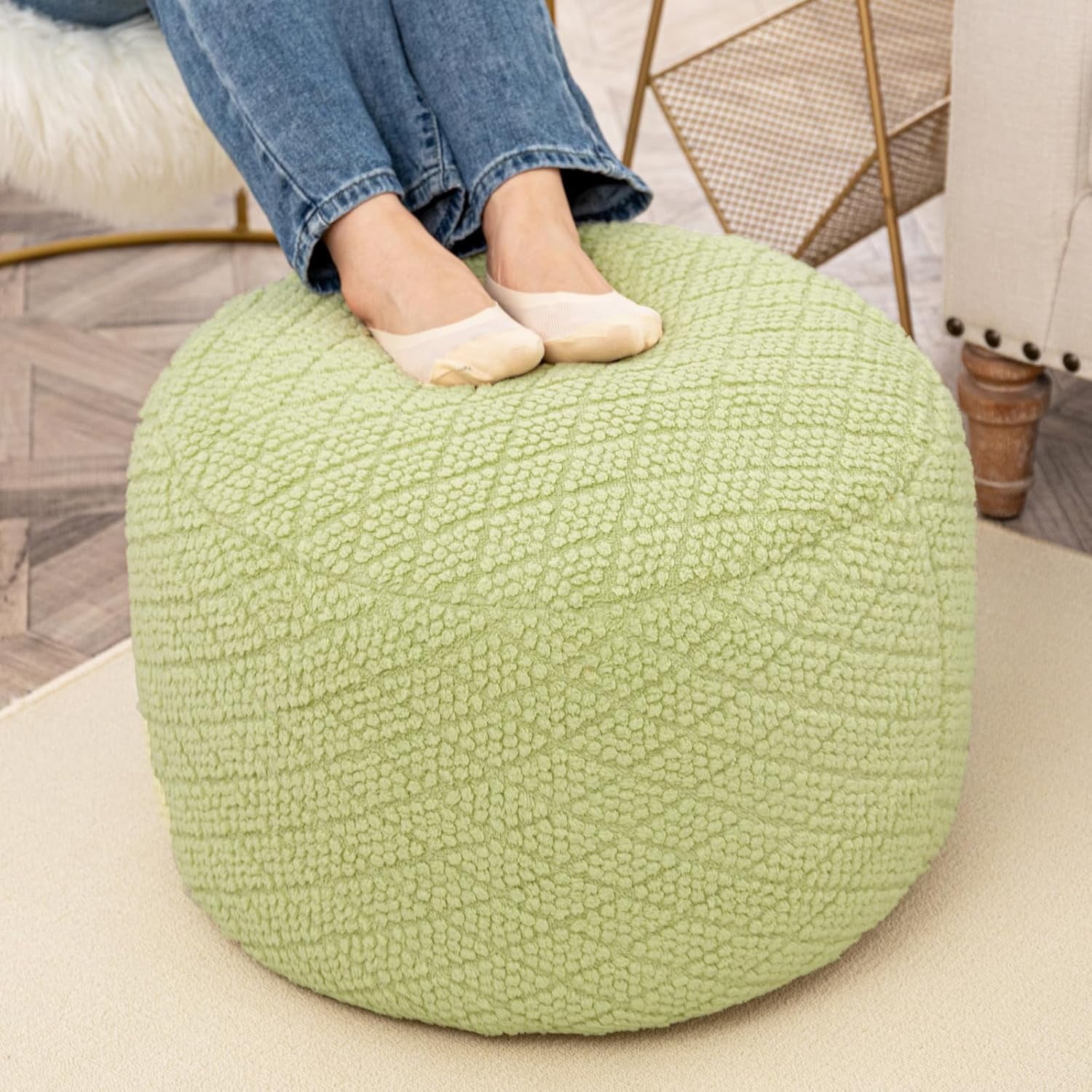 Round-Pouf-Ottoman-Boho-Poof-