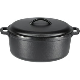 14 qt. Round Cast Iron Dutch Oven in Black with Lid 14 qt. Round Cast Iron Dutch Oven in Black with Lid