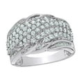 thumbnail image 1 of AFFY Round & Princess Cut White Natural Diamond Wave Engagement Ring in 10K Solid Gold (1 cttw), 1 of 1